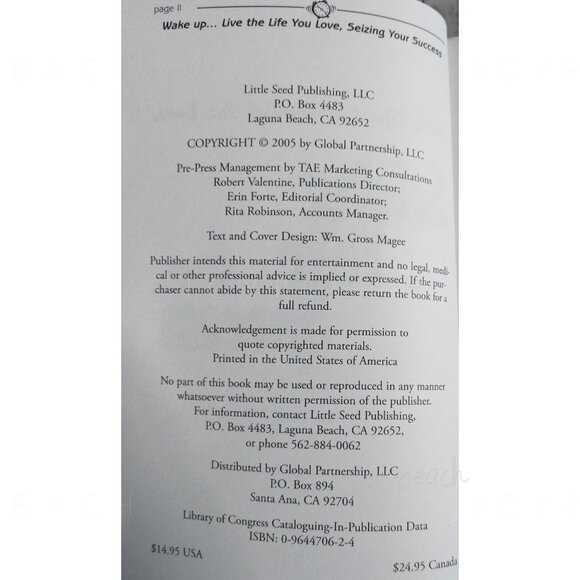 Wake Up...Live the Life You Love Seizing Your Success Softcover Multiple Authors - Picture 8 of 11